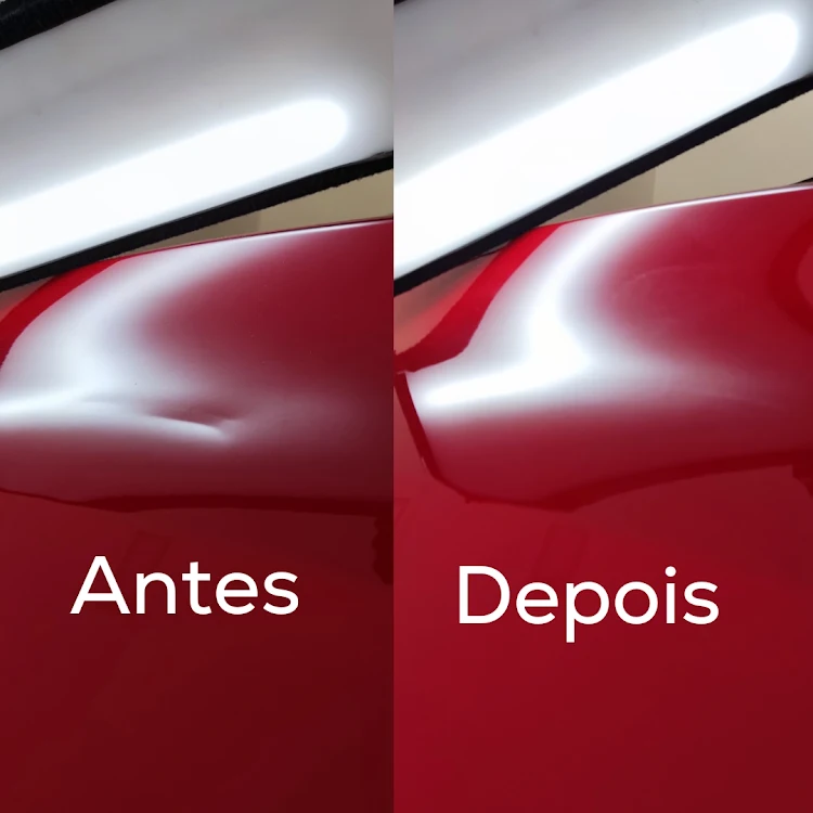 Reparo premium: amassado devolvido ao padrão original de fábrica, sem repintura e sem tocar no verniz